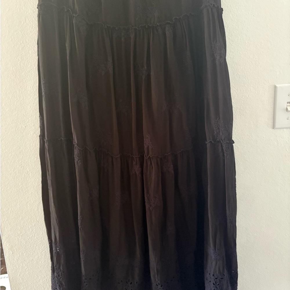 Johnny Was Black Maxi Skirt